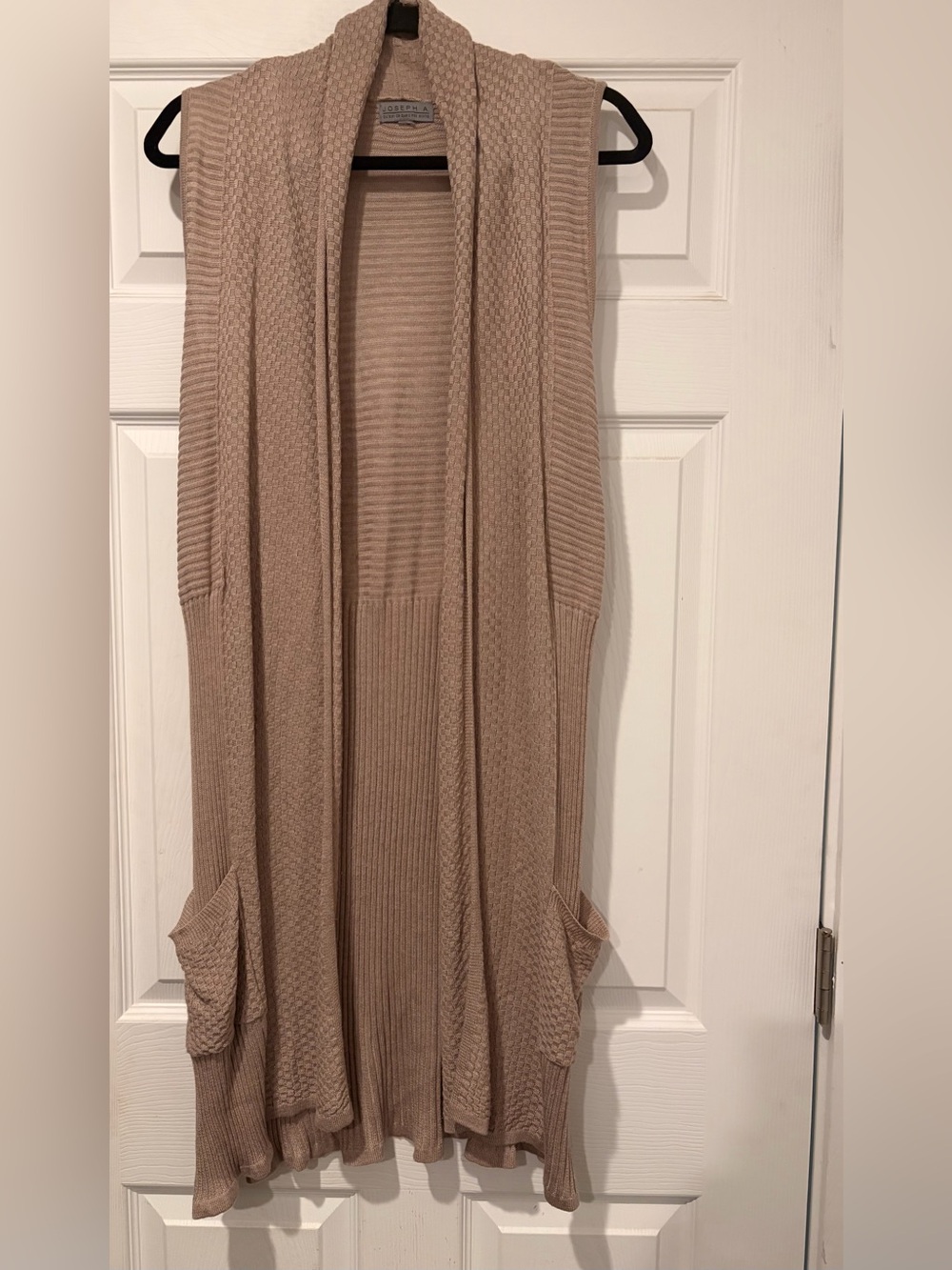 Joseph Long Sleeveless Knit Cardigan - Beige